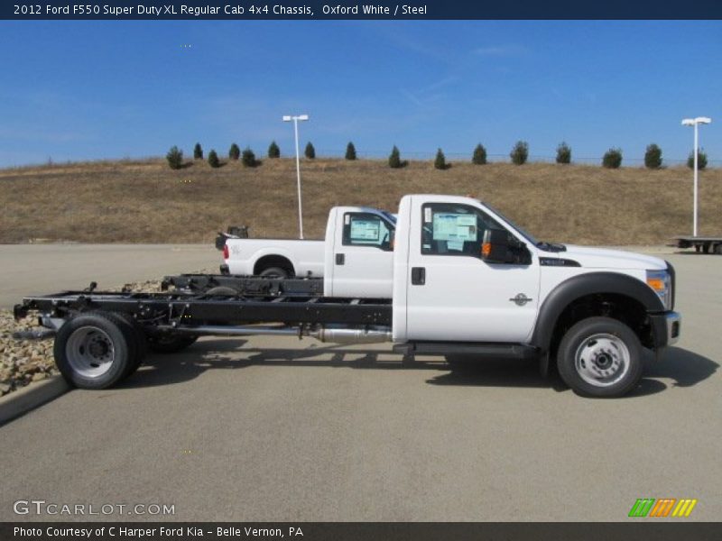 Oxford White / Steel 2012 Ford F550 Super Duty XL Regular Cab 4x4 Chassis