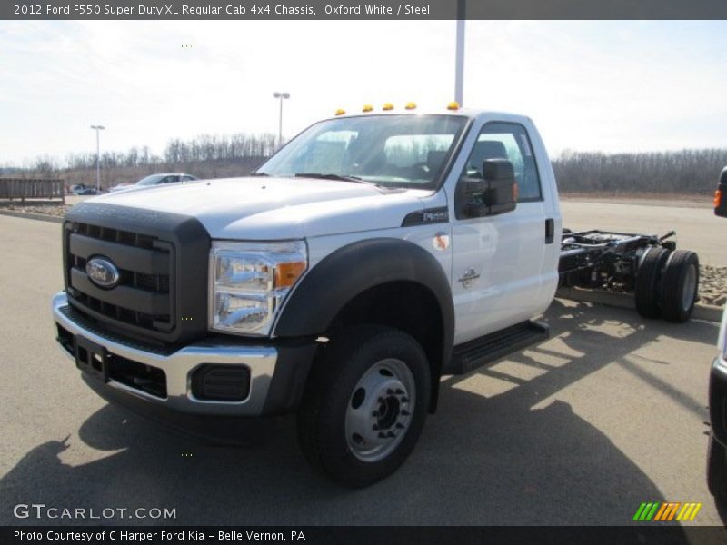 Oxford White / Steel 2012 Ford F550 Super Duty XL Regular Cab 4x4 Chassis