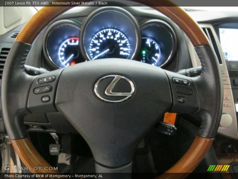 Millennium Silver Metallic / Black 2007 Lexus RX 350 AWD