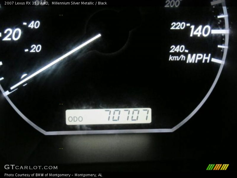 Millennium Silver Metallic / Black 2007 Lexus RX 350 AWD