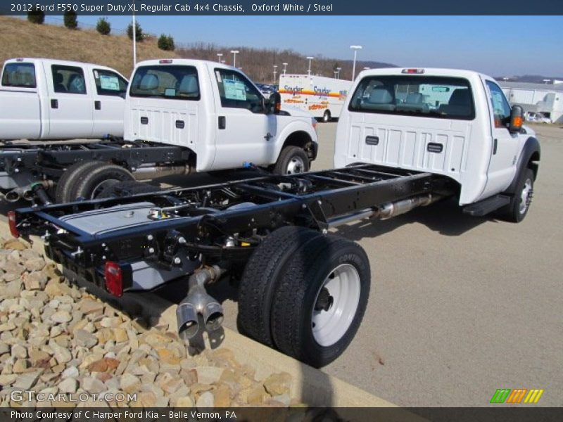 Oxford White / Steel 2012 Ford F550 Super Duty XL Regular Cab 4x4 Chassis