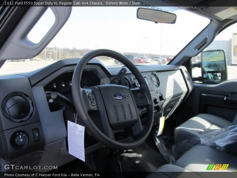 Oxford White / Steel 2012 Ford F550 Super Duty XL Regular Cab 4x4 Chassis