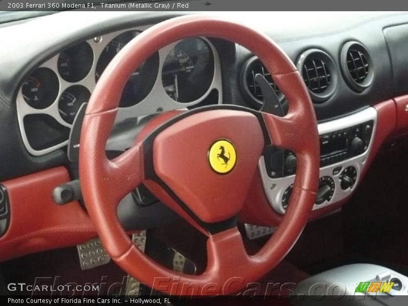 Titanium (Metallic Gray) / Red 2003 Ferrari 360 Modena F1