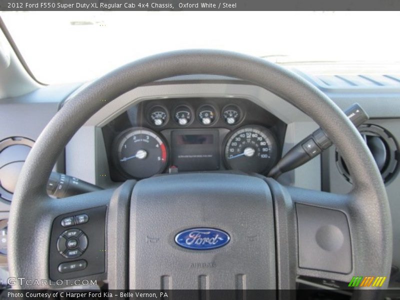 Oxford White / Steel 2012 Ford F550 Super Duty XL Regular Cab 4x4 Chassis