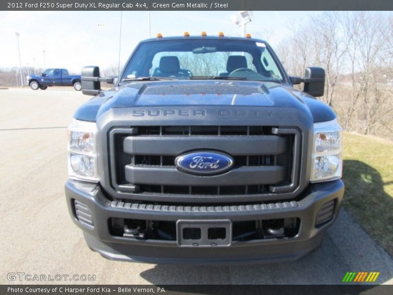 Green Gem Metallic / Steel 2012 Ford F250 Super Duty XL Regular Cab 4x4