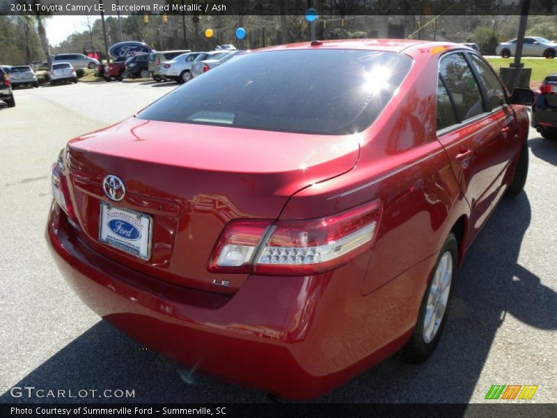 Barcelona Red Metallic / Ash 2011 Toyota Camry LE