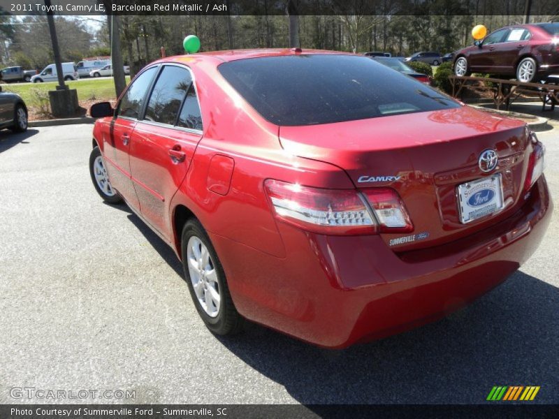 Barcelona Red Metallic / Ash 2011 Toyota Camry LE