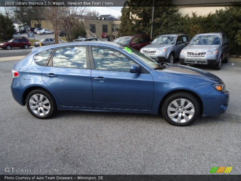 Newport Blue Pearl / Ivory 2009 Subaru Impreza 2.5i Wagon