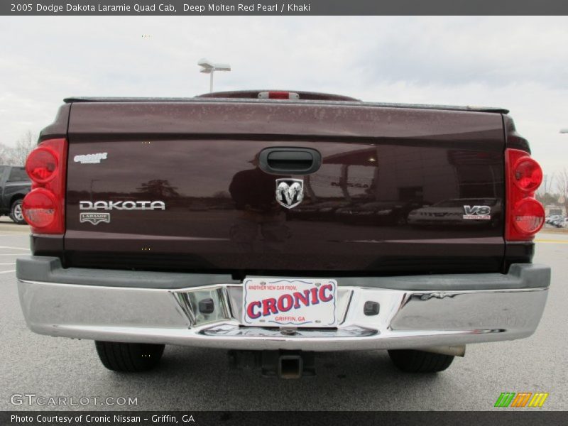 Deep Molten Red Pearl / Khaki 2005 Dodge Dakota Laramie Quad Cab