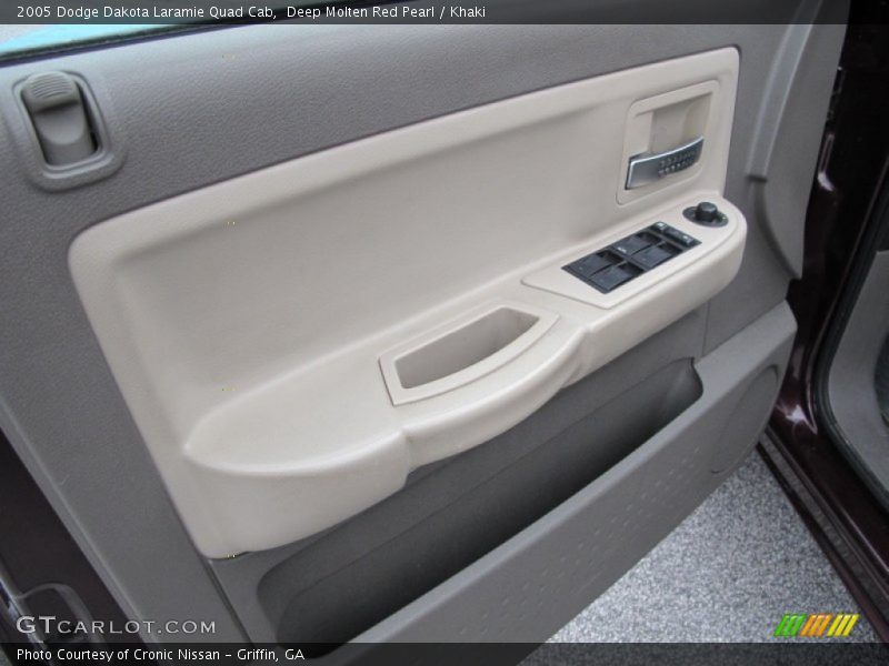 Deep Molten Red Pearl / Khaki 2005 Dodge Dakota Laramie Quad Cab
