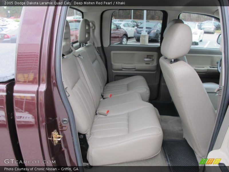Deep Molten Red Pearl / Khaki 2005 Dodge Dakota Laramie Quad Cab