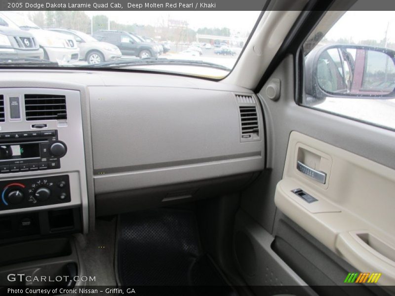 Deep Molten Red Pearl / Khaki 2005 Dodge Dakota Laramie Quad Cab
