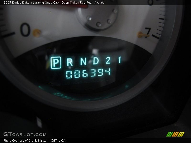 Deep Molten Red Pearl / Khaki 2005 Dodge Dakota Laramie Quad Cab