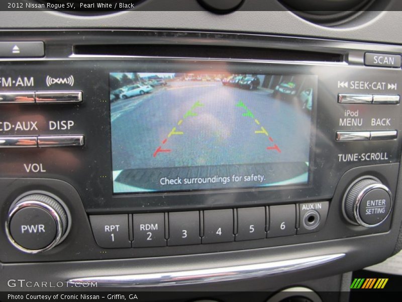 Pearl White / Black 2012 Nissan Rogue SV