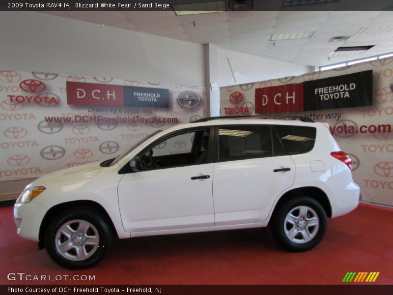 Blizzard White Pearl / Sand Beige 2009 Toyota RAV4 I4