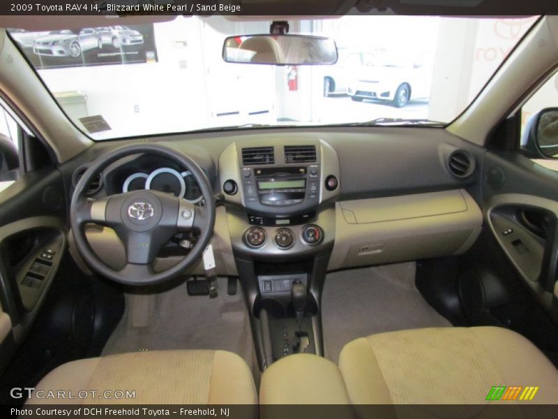 Blizzard White Pearl / Sand Beige 2009 Toyota RAV4 I4
