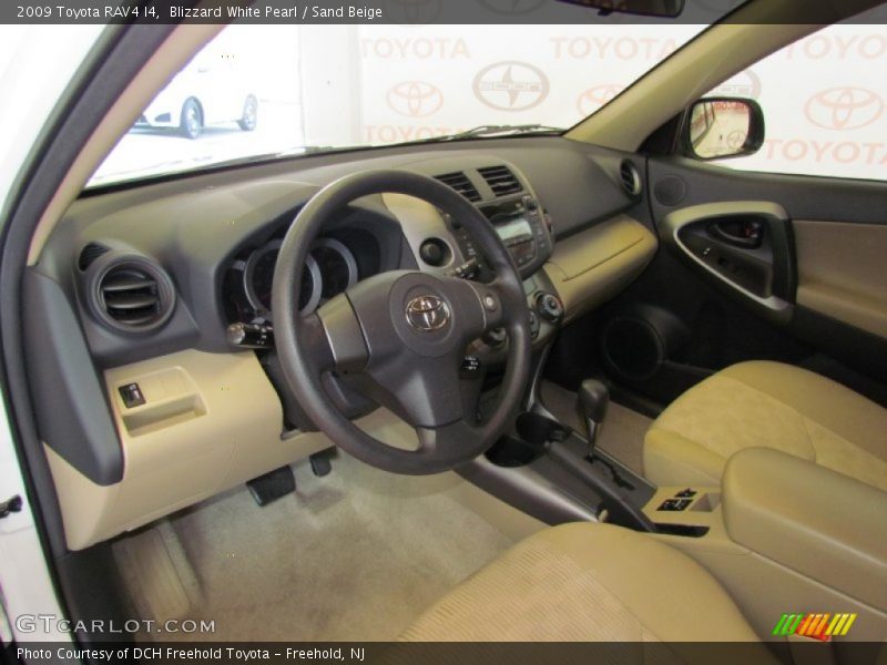 Blizzard White Pearl / Sand Beige 2009 Toyota RAV4 I4