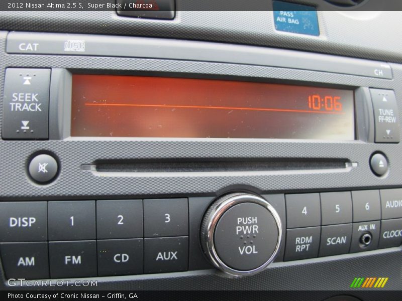 Super Black / Charcoal 2012 Nissan Altima 2.5 S