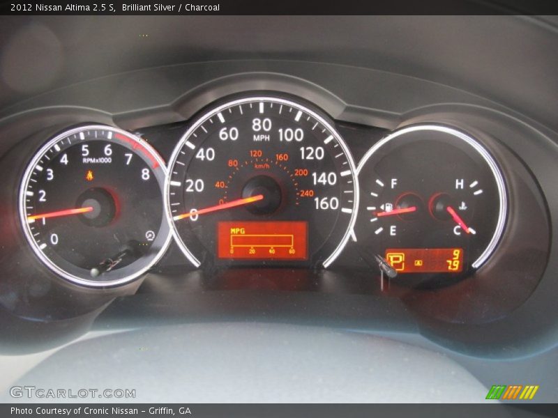 Brilliant Silver / Charcoal 2012 Nissan Altima 2.5 S