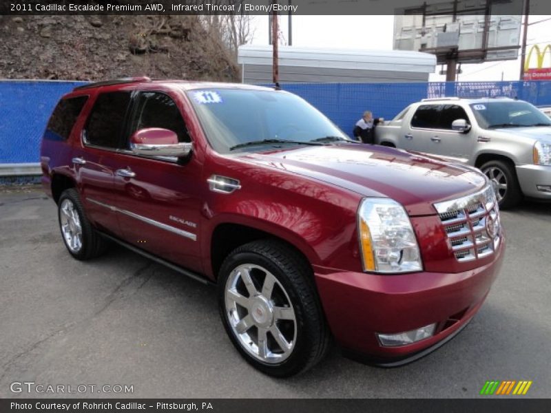 Infrared Tincoat / Ebony/Ebony 2011 Cadillac Escalade Premium AWD