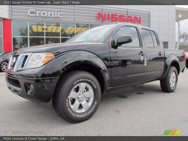 Super Black / Beige 2012 Nissan Frontier SV Crew Cab