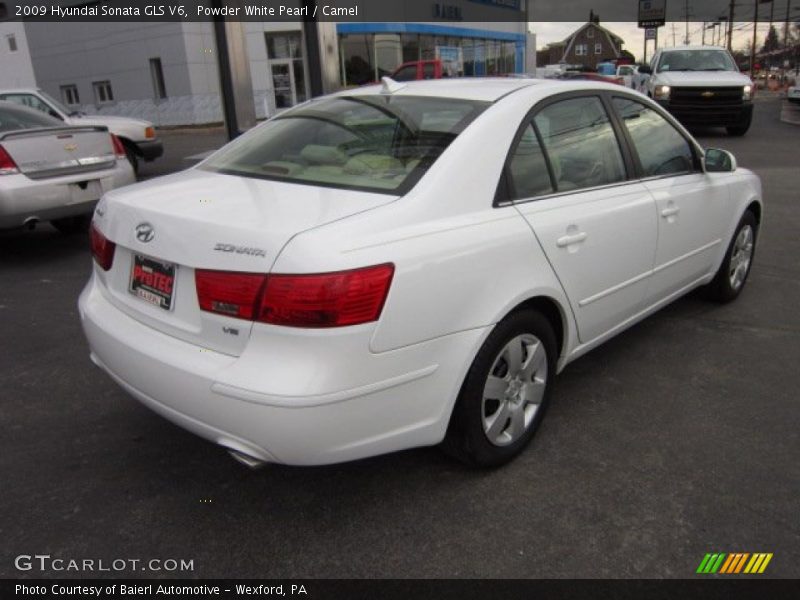 Powder White Pearl / Camel 2009 Hyundai Sonata GLS V6