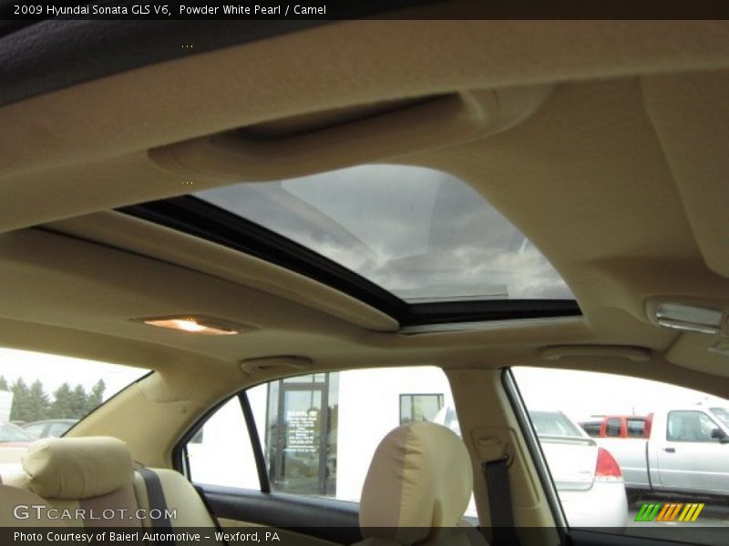 Powder White Pearl / Camel 2009 Hyundai Sonata GLS V6