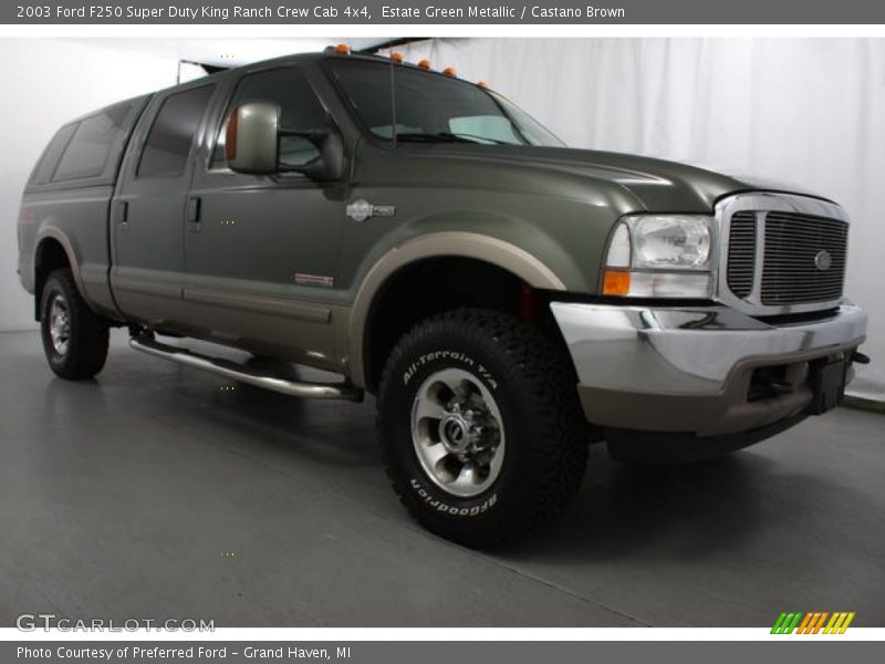 Estate Green Metallic / Castano Brown 2003 Ford F250 Super Duty King Ranch Crew Cab 4x4