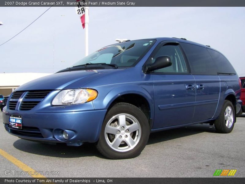 Marine Blue Pearl / Medium Slate Gray 2007 Dodge Grand Caravan SXT