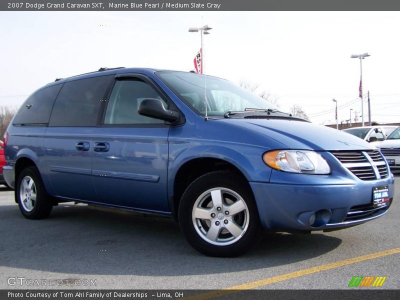 Marine Blue Pearl / Medium Slate Gray 2007 Dodge Grand Caravan SXT