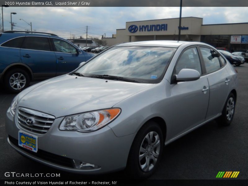 Liquid Silver / Gray 2010 Hyundai Elantra GLS