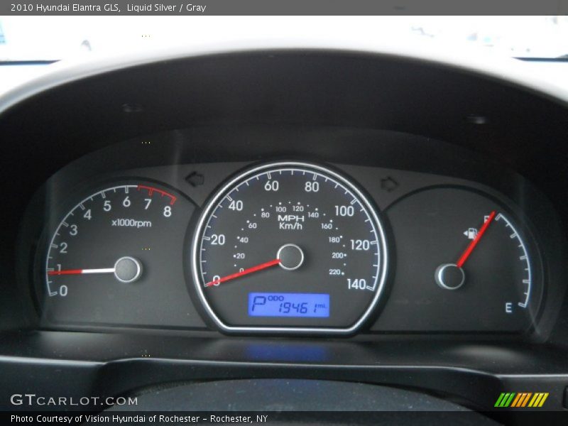 Liquid Silver / Gray 2010 Hyundai Elantra GLS