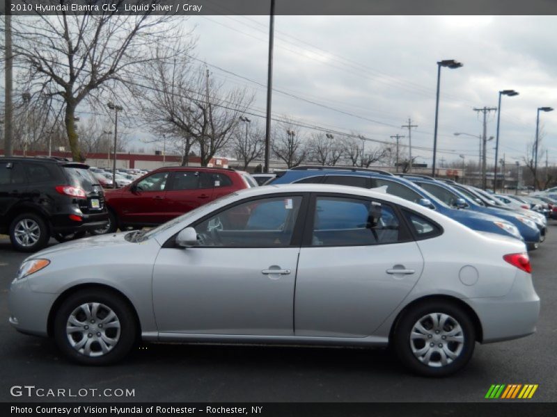 Liquid Silver / Gray 2010 Hyundai Elantra GLS