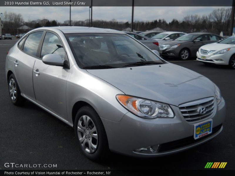 Liquid Silver / Gray 2010 Hyundai Elantra GLS