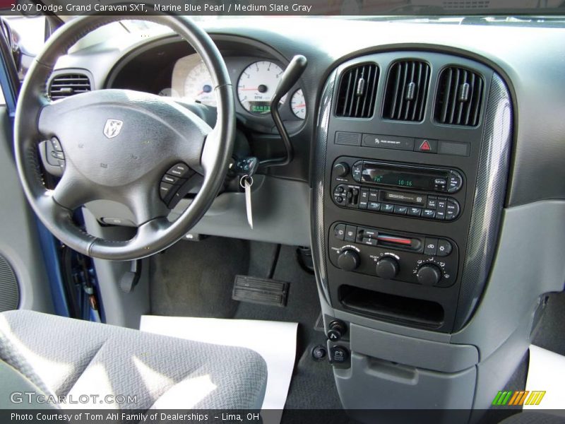 Marine Blue Pearl / Medium Slate Gray 2007 Dodge Grand Caravan SXT