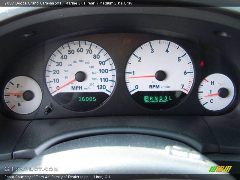 Marine Blue Pearl / Medium Slate Gray 2007 Dodge Grand Caravan SXT