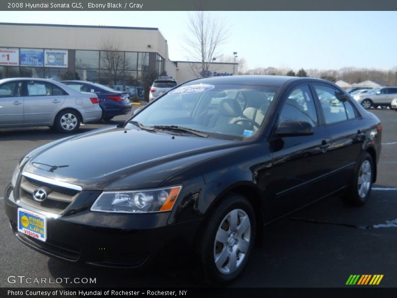 Ebony Black / Gray 2008 Hyundai Sonata GLS