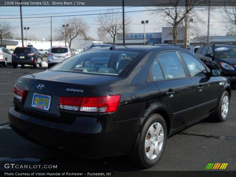 Ebony Black / Gray 2008 Hyundai Sonata GLS