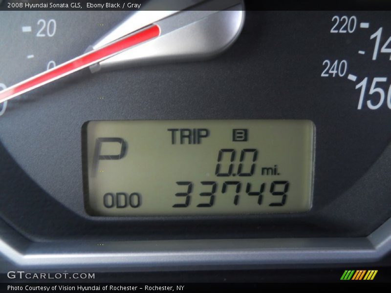 Ebony Black / Gray 2008 Hyundai Sonata GLS
