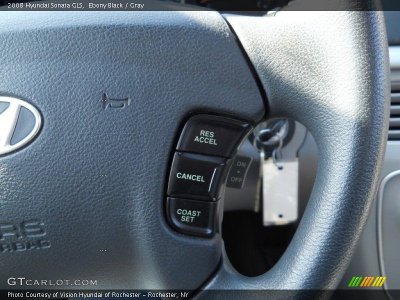 Ebony Black / Gray 2008 Hyundai Sonata GLS