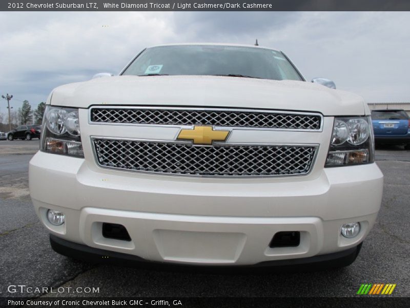White Diamond Tricoat / Light Cashmere/Dark Cashmere 2012 Chevrolet Suburban LTZ