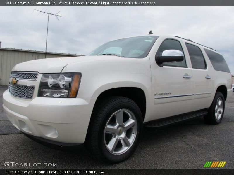 White Diamond Tricoat / Light Cashmere/Dark Cashmere 2012 Chevrolet Suburban LTZ