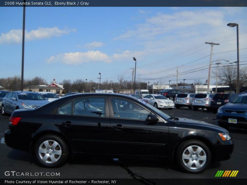 Ebony Black / Gray 2008 Hyundai Sonata GLS