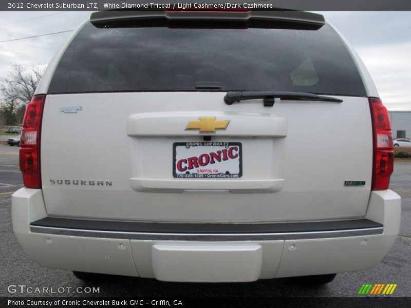 White Diamond Tricoat / Light Cashmere/Dark Cashmere 2012 Chevrolet Suburban LTZ