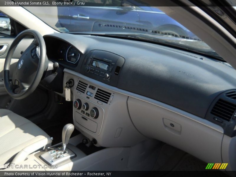 Ebony Black / Gray 2008 Hyundai Sonata GLS