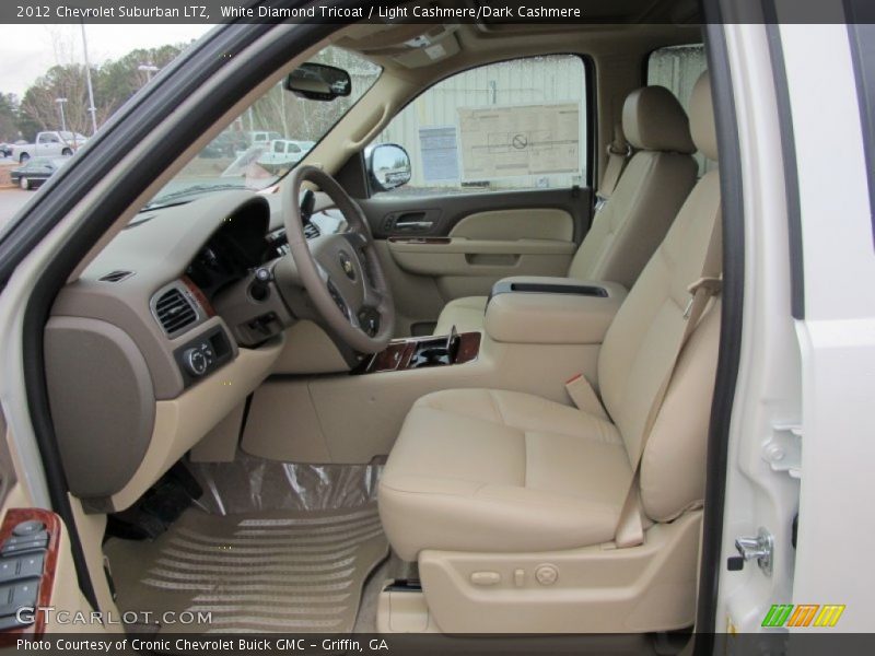 White Diamond Tricoat / Light Cashmere/Dark Cashmere 2012 Chevrolet Suburban LTZ