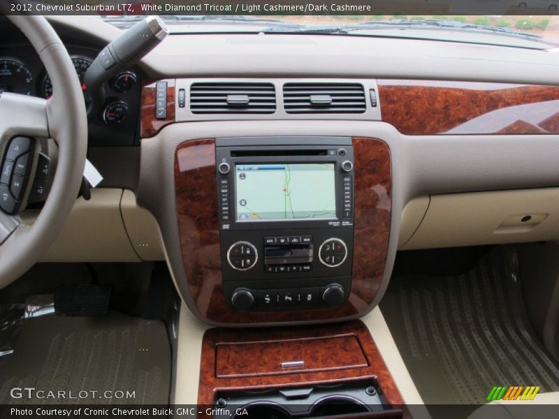 White Diamond Tricoat / Light Cashmere/Dark Cashmere 2012 Chevrolet Suburban LTZ