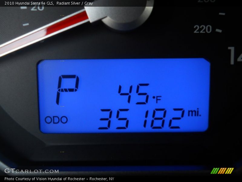 Radiant Silver / Gray 2010 Hyundai Santa Fe GLS