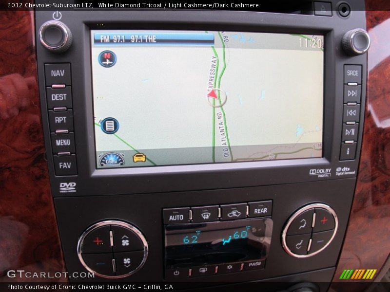 White Diamond Tricoat / Light Cashmere/Dark Cashmere 2012 Chevrolet Suburban LTZ