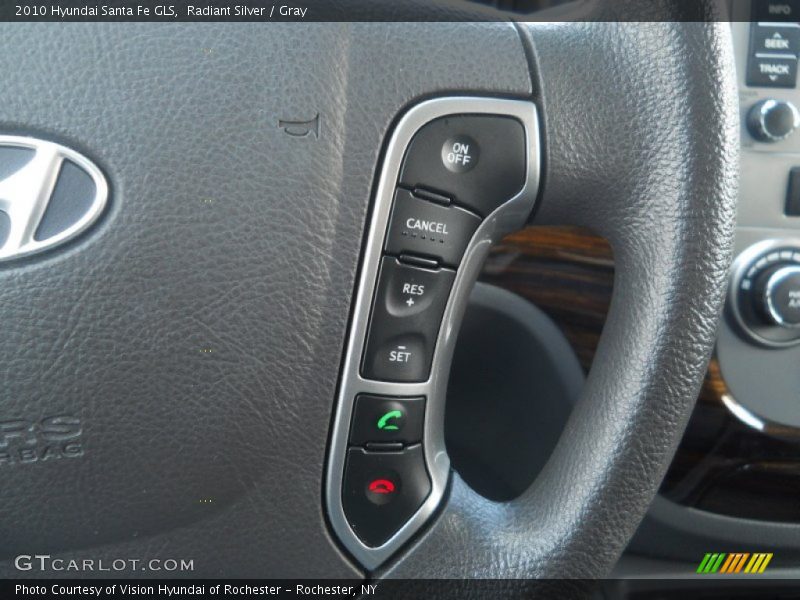 Radiant Silver / Gray 2010 Hyundai Santa Fe GLS